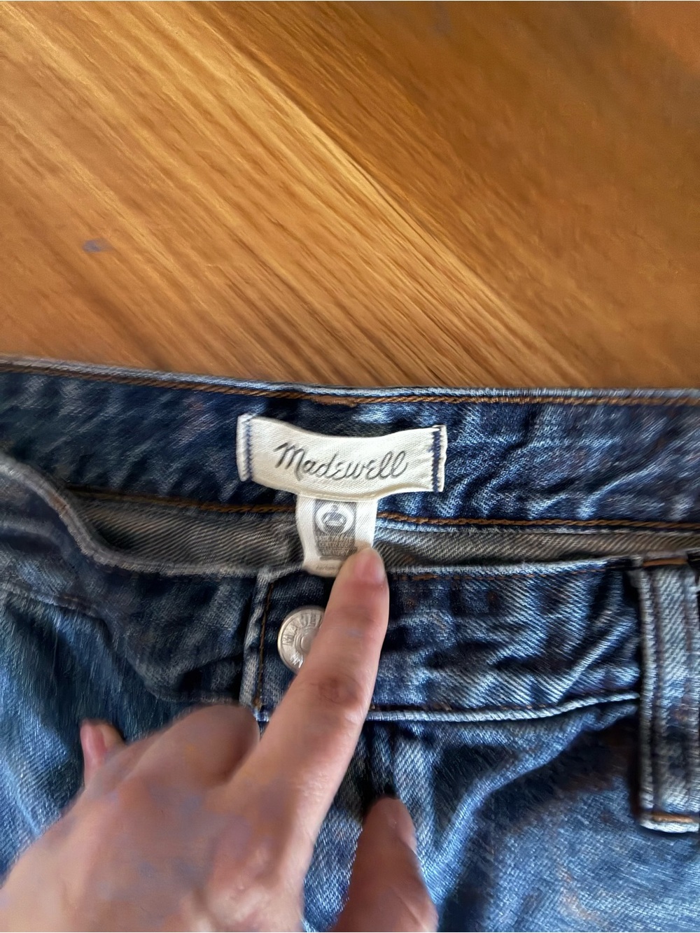 Madewell darted leg barrel jeans 33 - Picture 4 of 5
